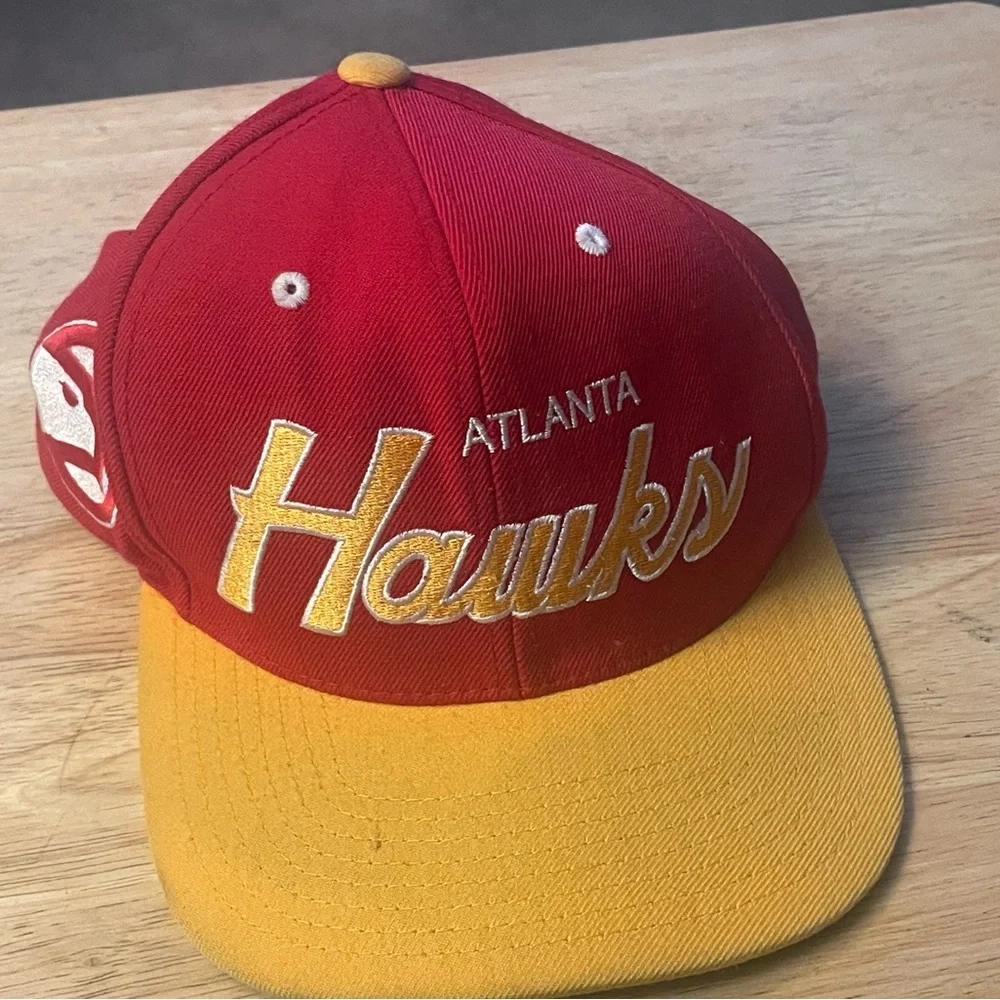 Atlanta Hawks Red and Yellow Cap